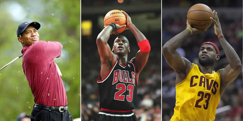 Sports Icons: Net Worth Battle Between Michael Jordan, Tiger Woods, and LeBron James